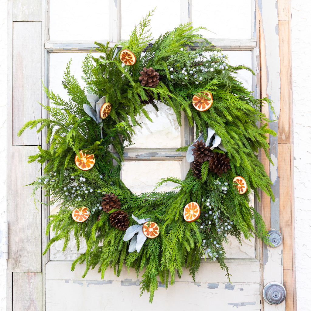Orange Grove Evergreen Wreath Branches Designs