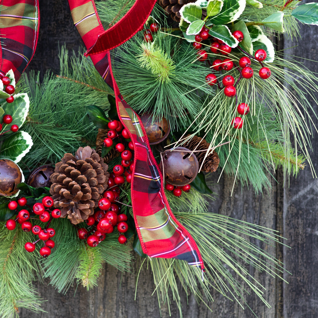 Jingle Bell Holiday Wreath Branches Designs
