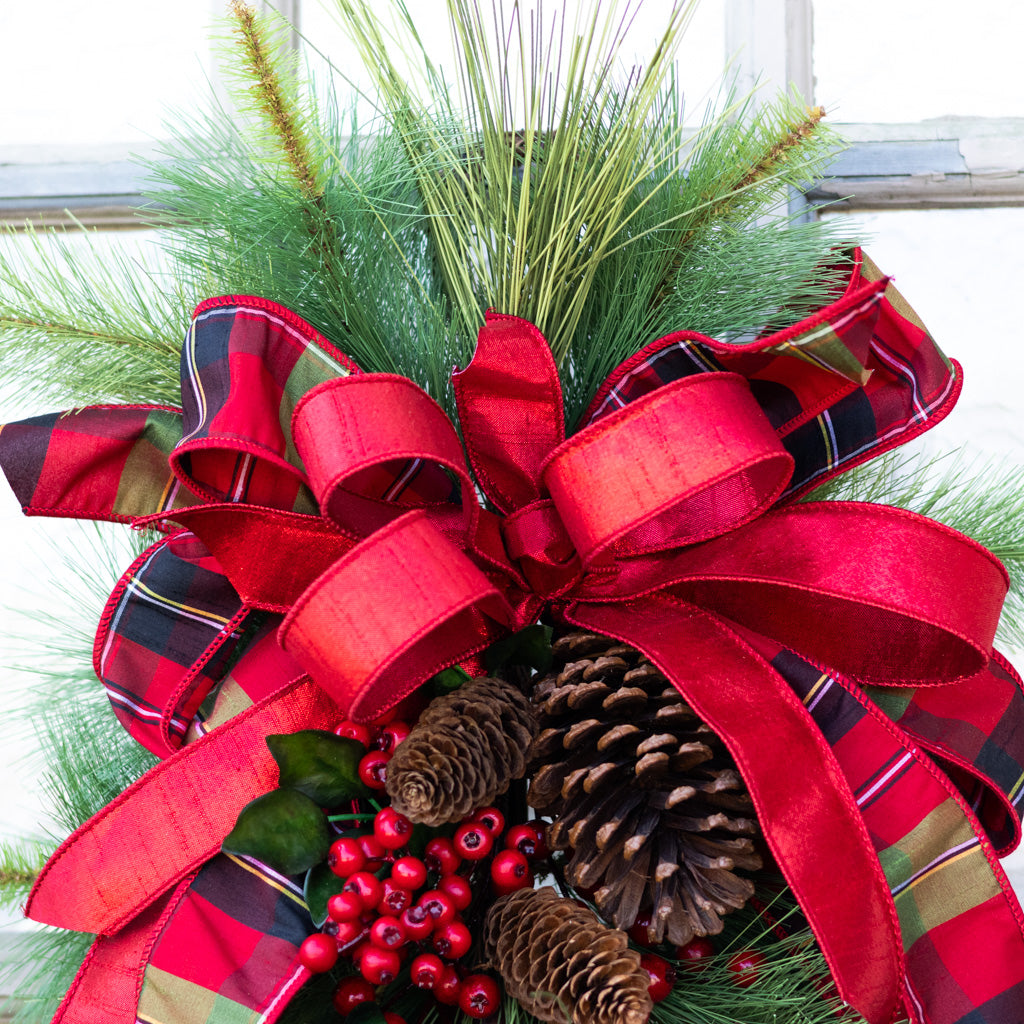 Jingle Bell Holiday Down Drop with Bow Branches Designs
