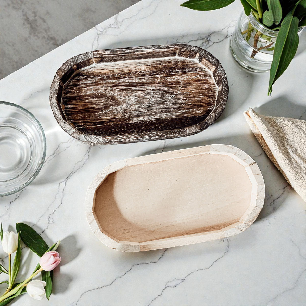 Rustic Wood Tray Gia Roma