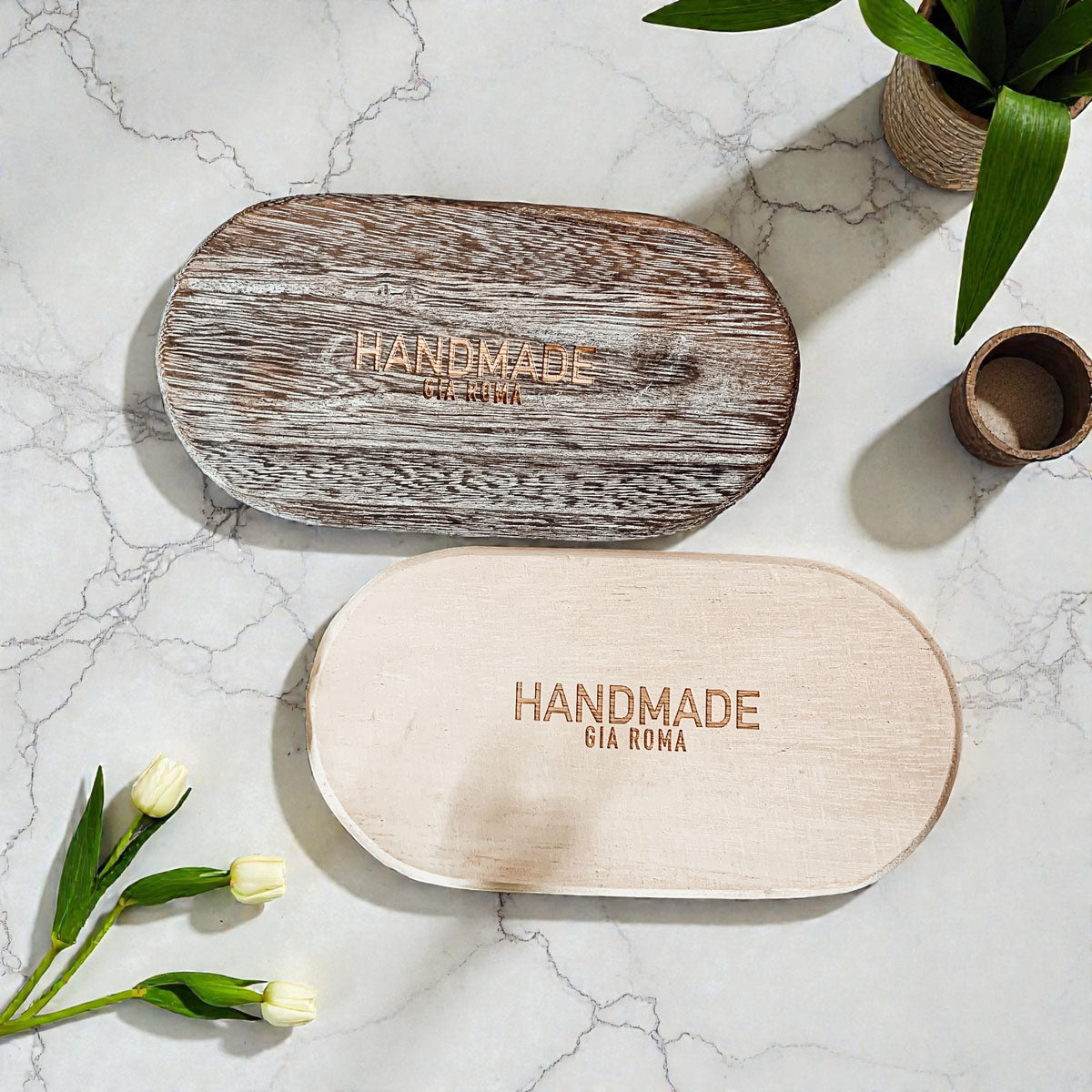 Rustic Wood Tray Gia Roma
