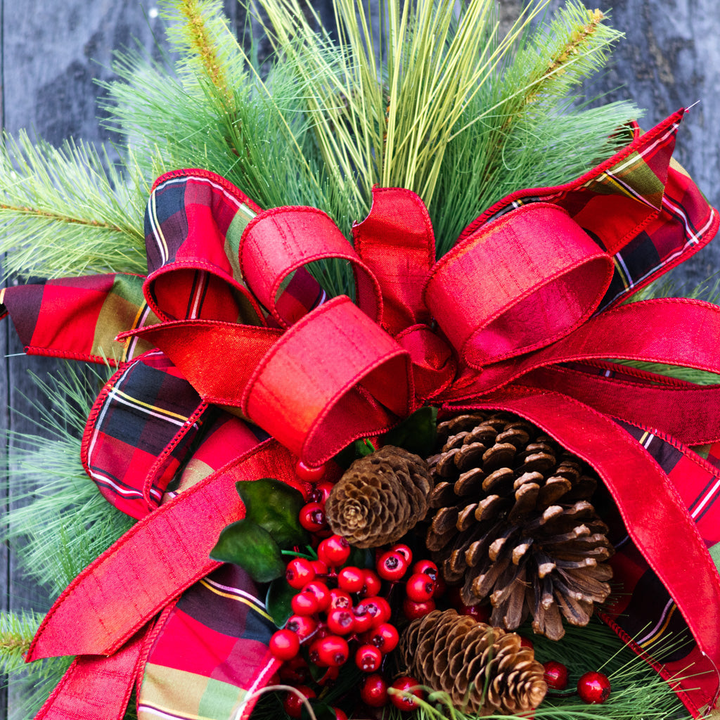Jingle Bell Holiday Down Drop with Bow Branches Designs