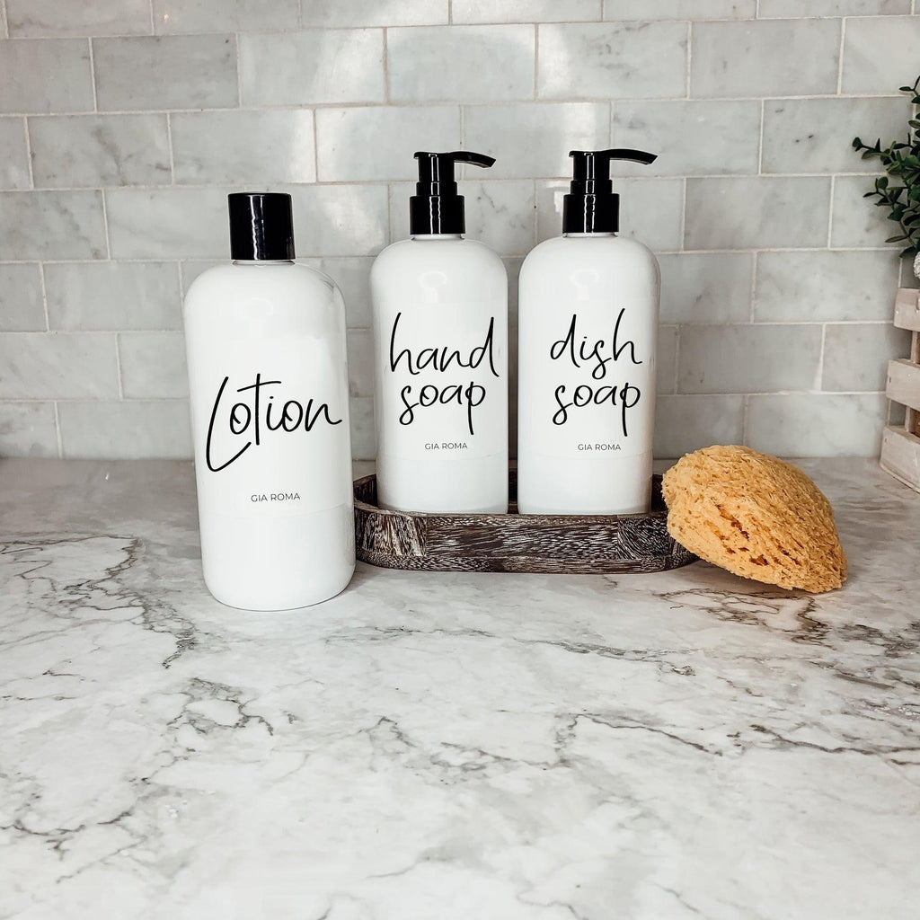16oz Plastic Black Bottles Gia Roma
