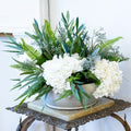 Real Touch White Hydrangea Centerpiece Drop In Branches Designs