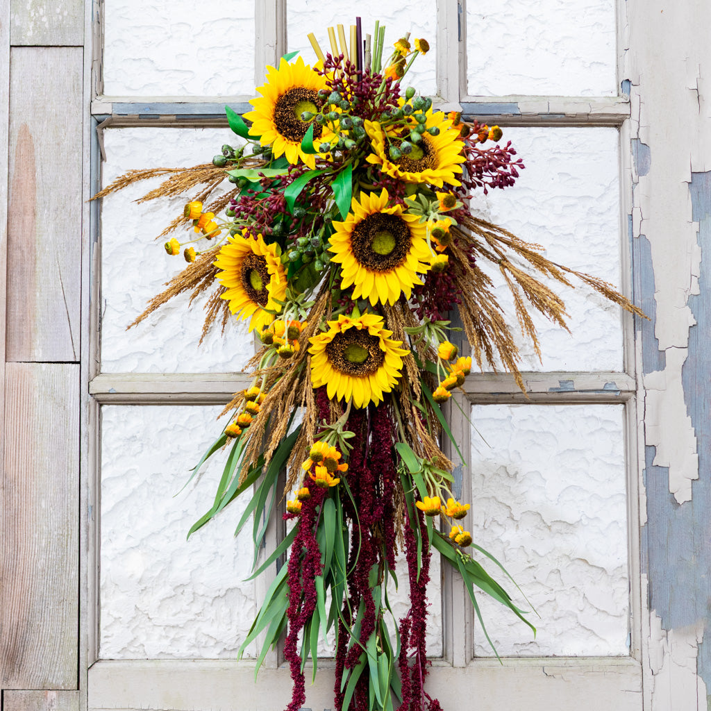 Sunflower Harvest Down Drop Branches Designs