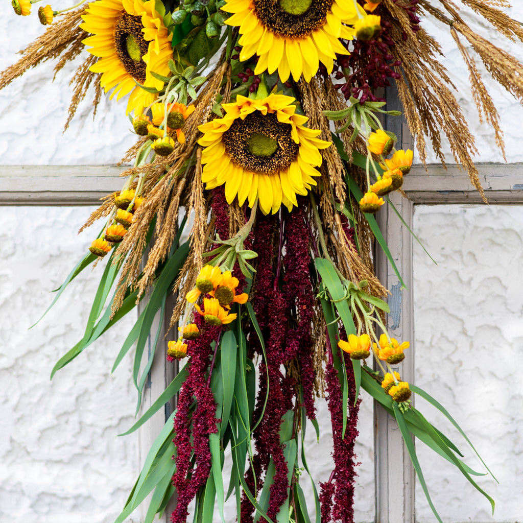 Sunflower Harvest Down Drop Branches Designs