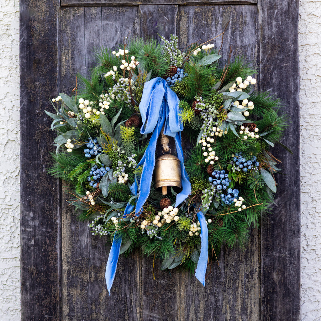 Blue Bell Wreath Branches Designs