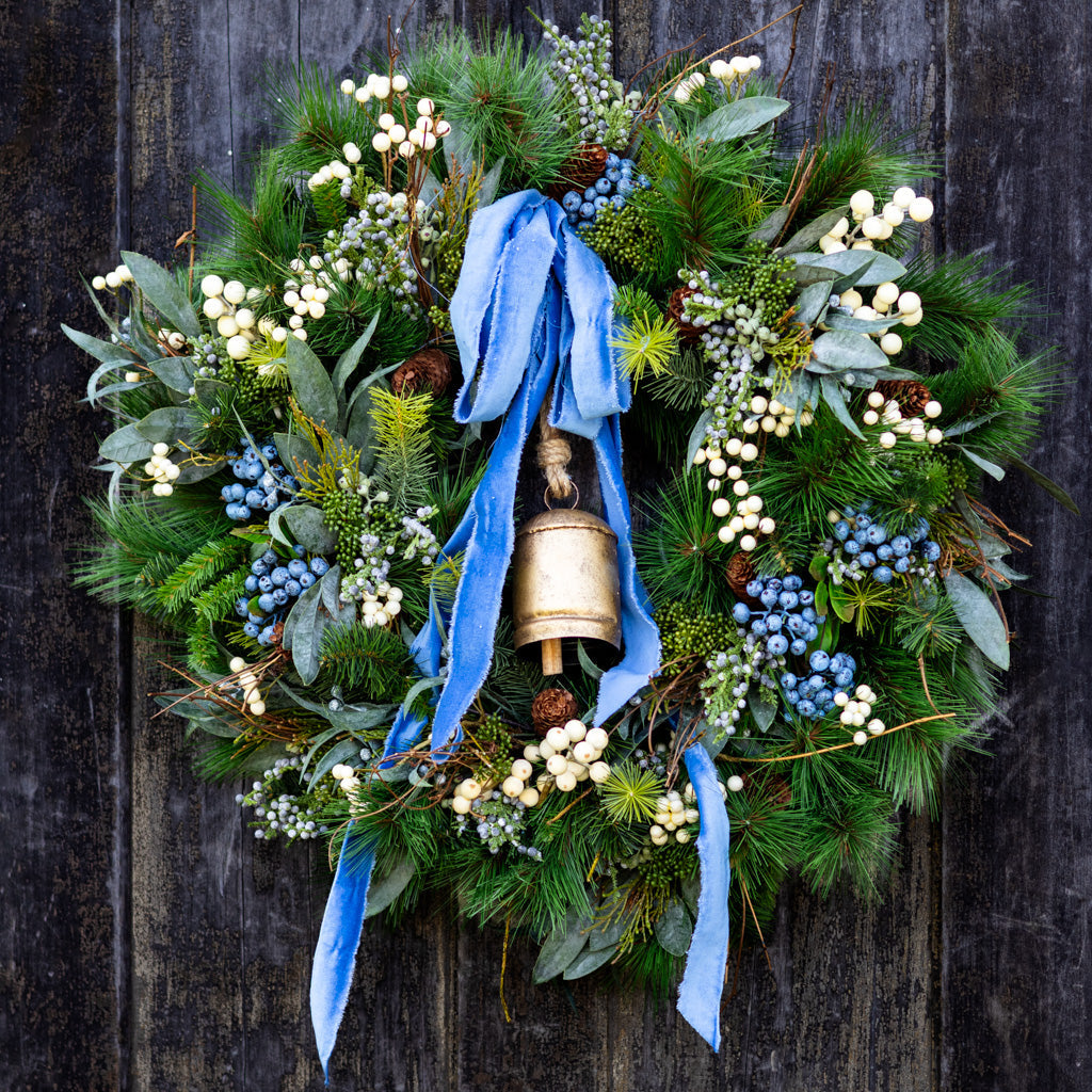 Blue Bell Wreath Branches Designs