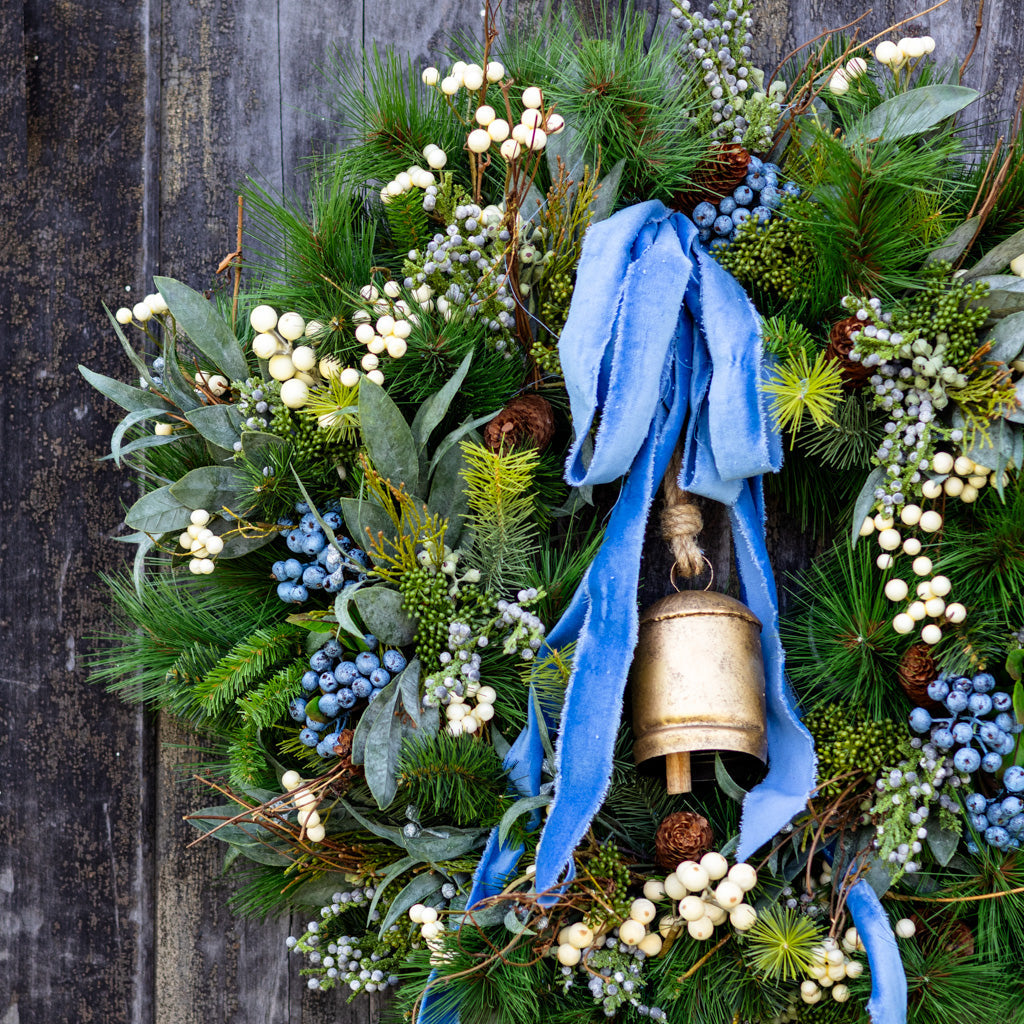 Blue Bell Wreath Branches Designs