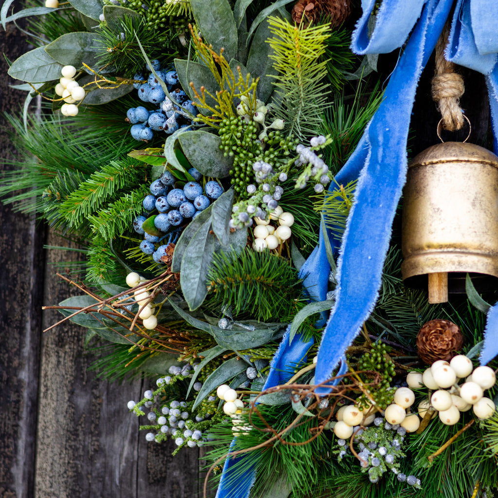 Blue Bell Wreath Branches Designs