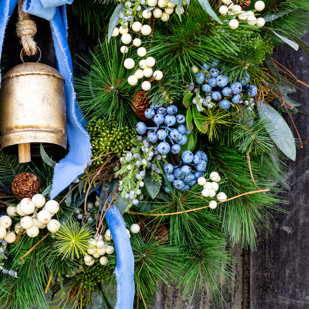 Blue Bell Wreath Branches Designs