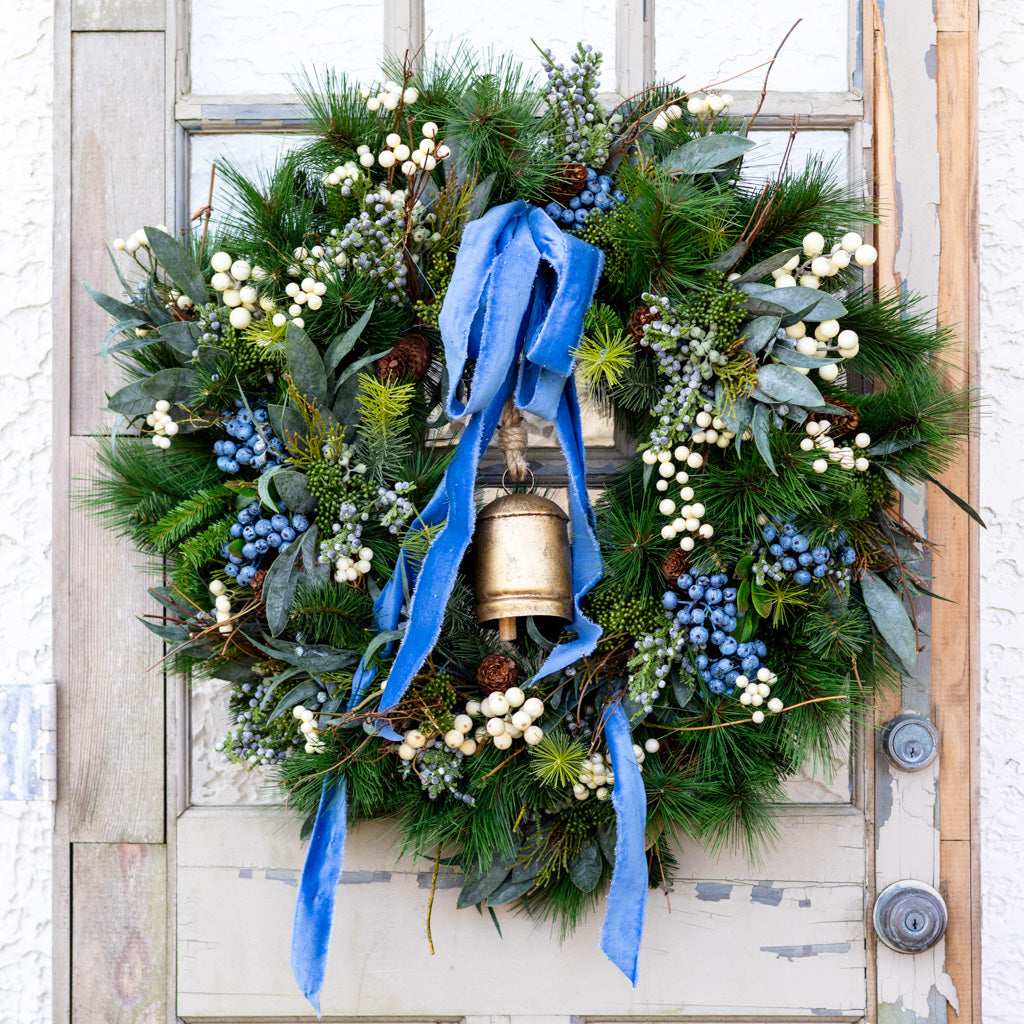 Blue Bell Wreath Branches Designs