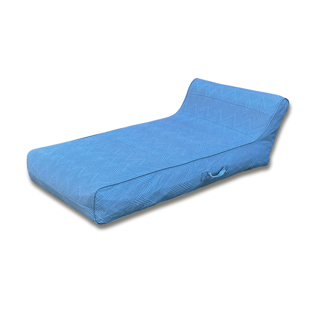 Luxe Linen-Like Inflatable Pool Lounge-Marine Zag Birch & Brie