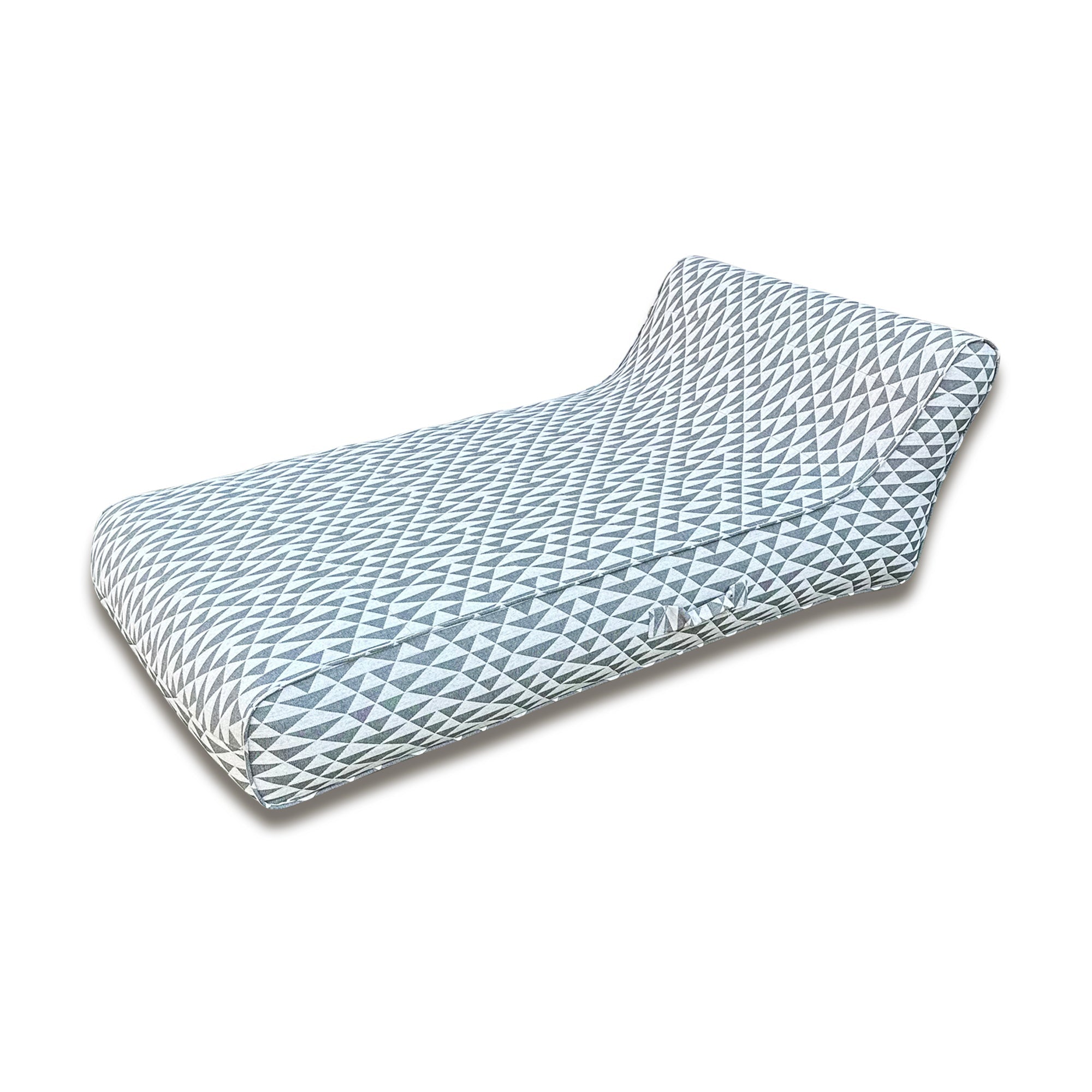 Luxe Linen-Like Inflatable Pool Lounge-Charcoal Abstract Floaté