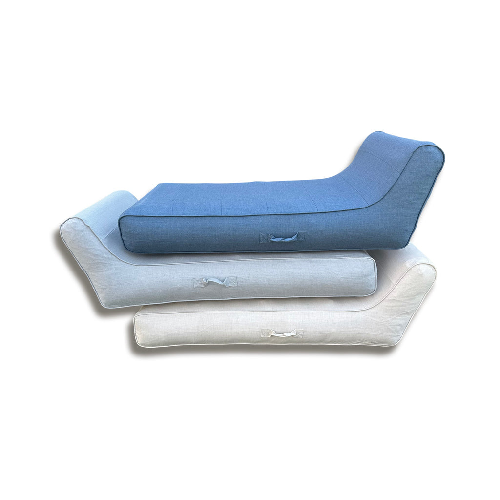 Luxe Linen-Like Inflatable Pool Lounge-Charcoal Linen Floaté