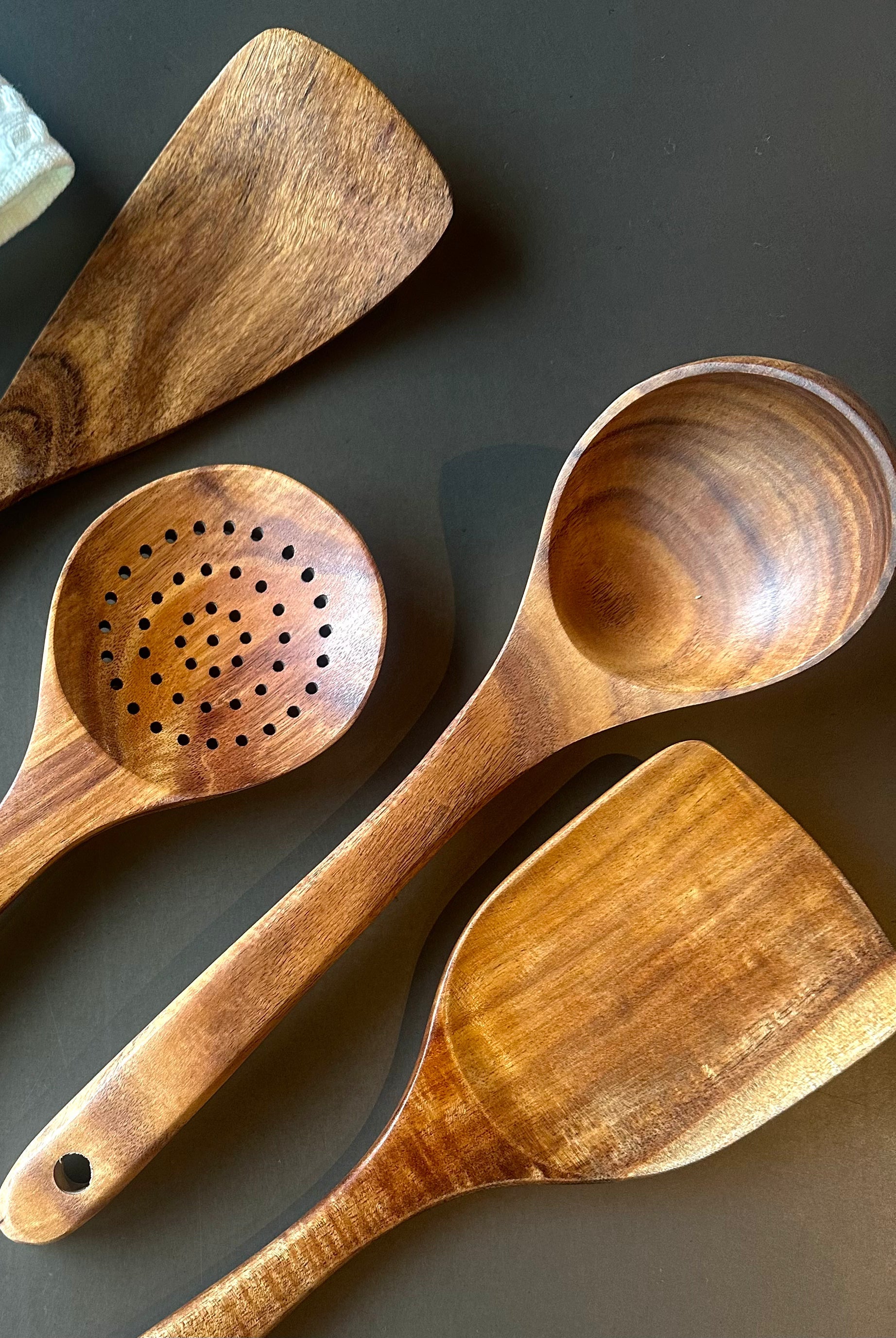 Nosara Teak Wood Kitchen Utensil Set Busa Designs
