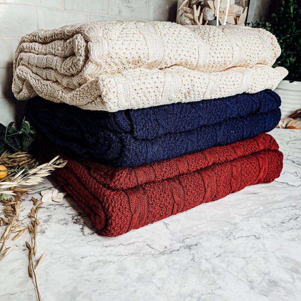 Claret Knit Sweater Throw Gia Roma