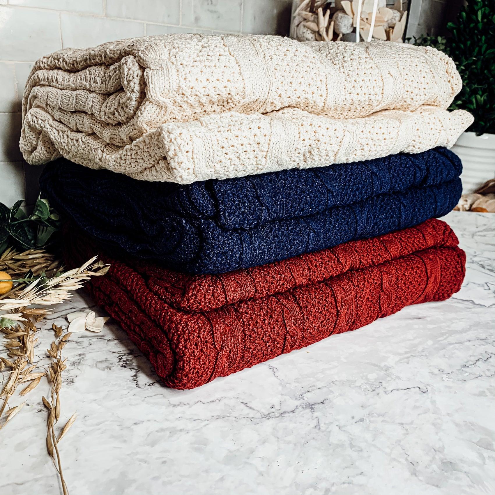 Claret Knit Sweater Throw Gia Roma