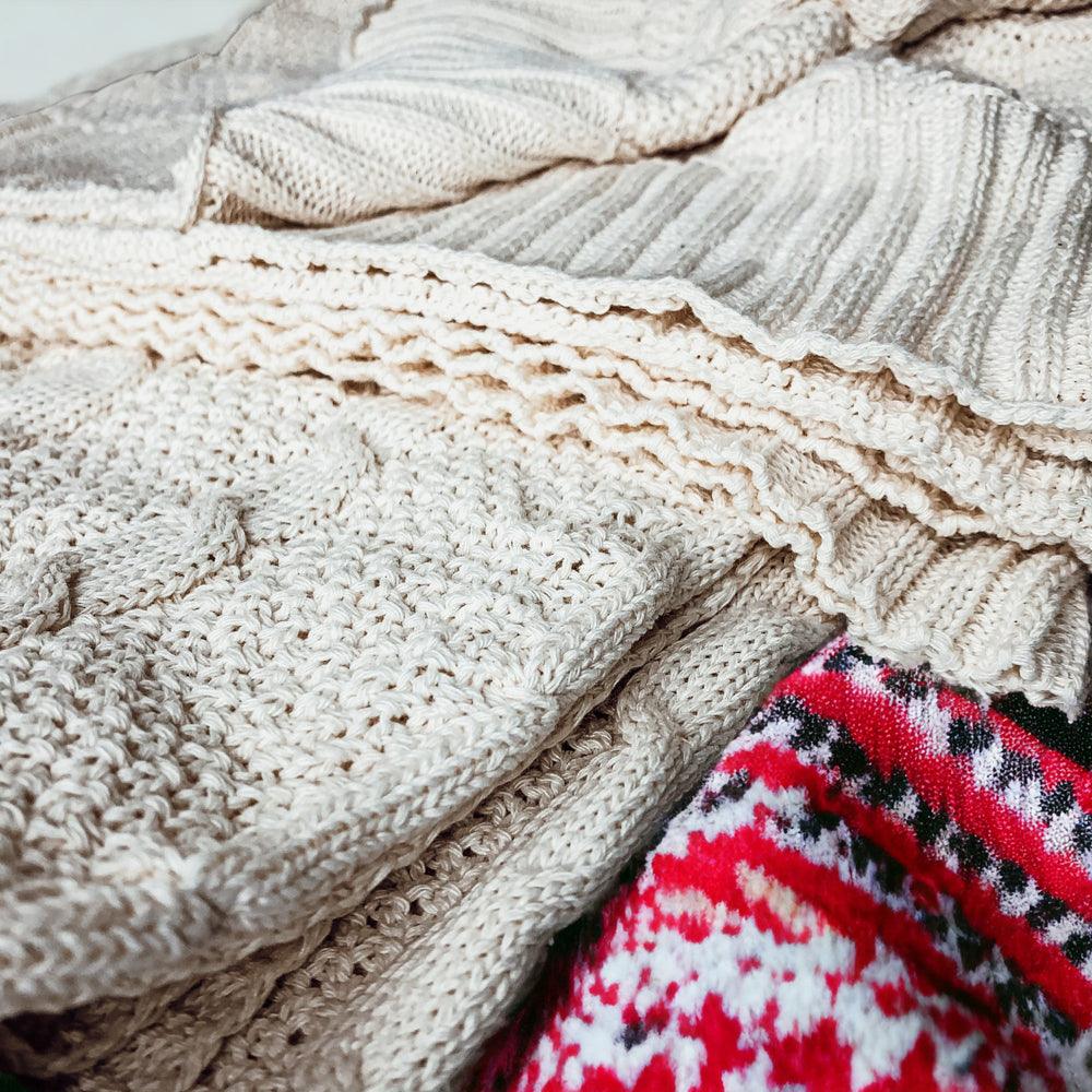 Claret Knit Sweater Throw Gia Roma