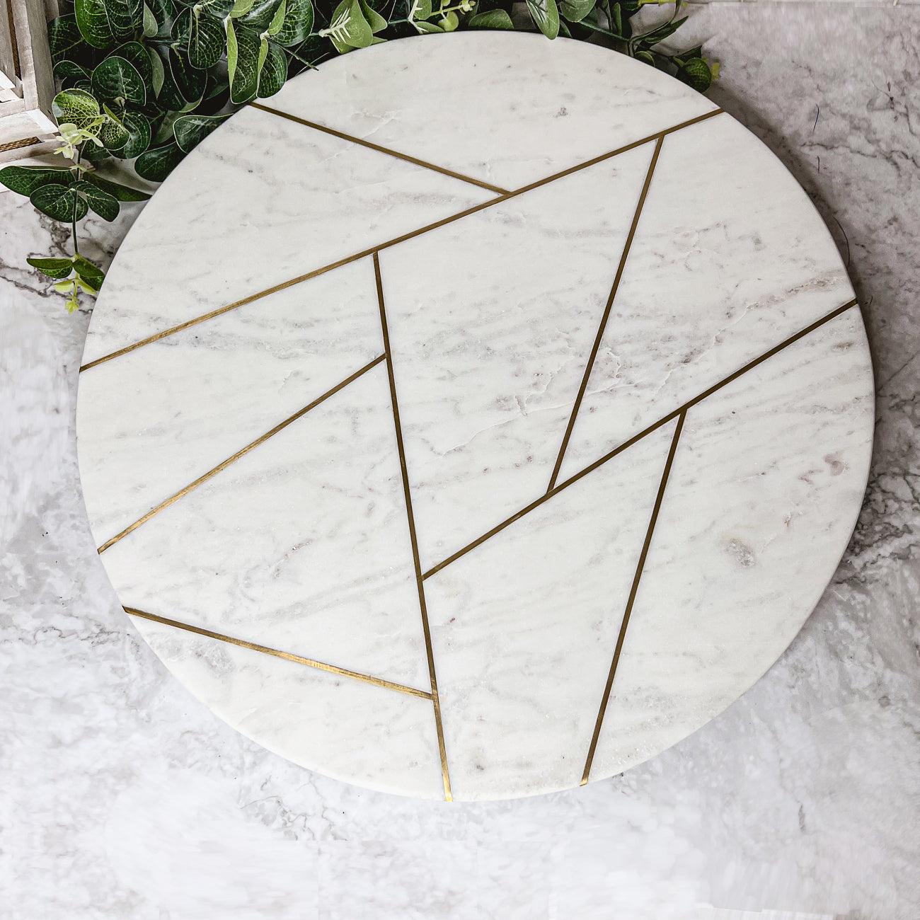 Marble & Gold Lazy Susan Gia Roma