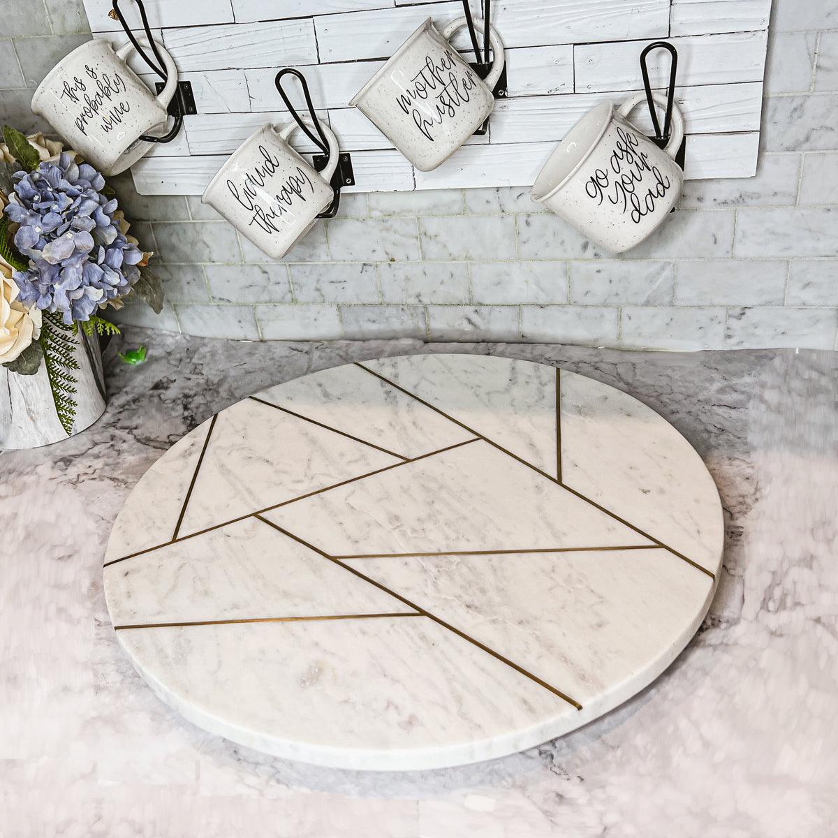 Marble & Gold Lazy Susan Gia Roma