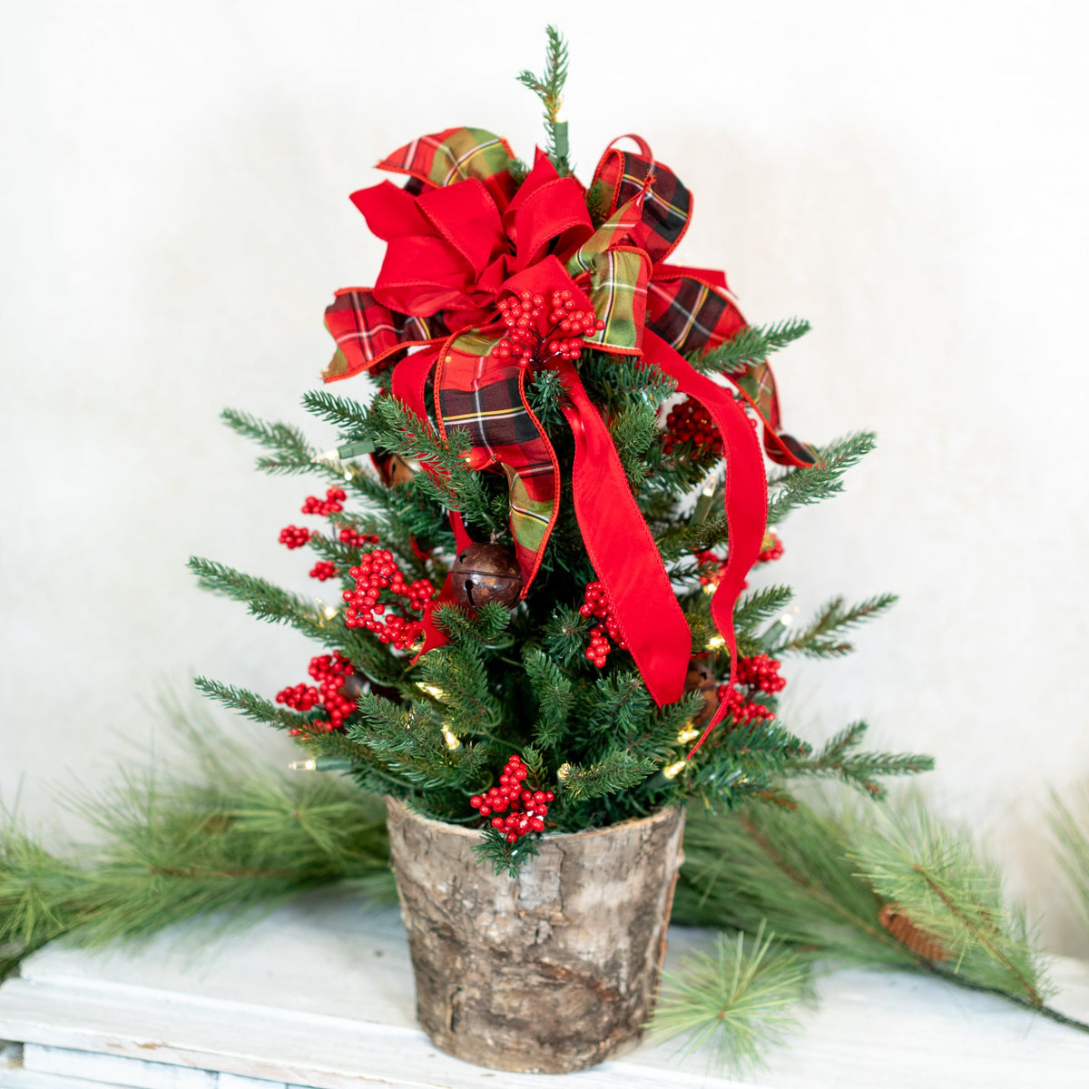 2 ft. Jingle Bell Holiday Pre-Lit Decorated   Tree Branches Designs
