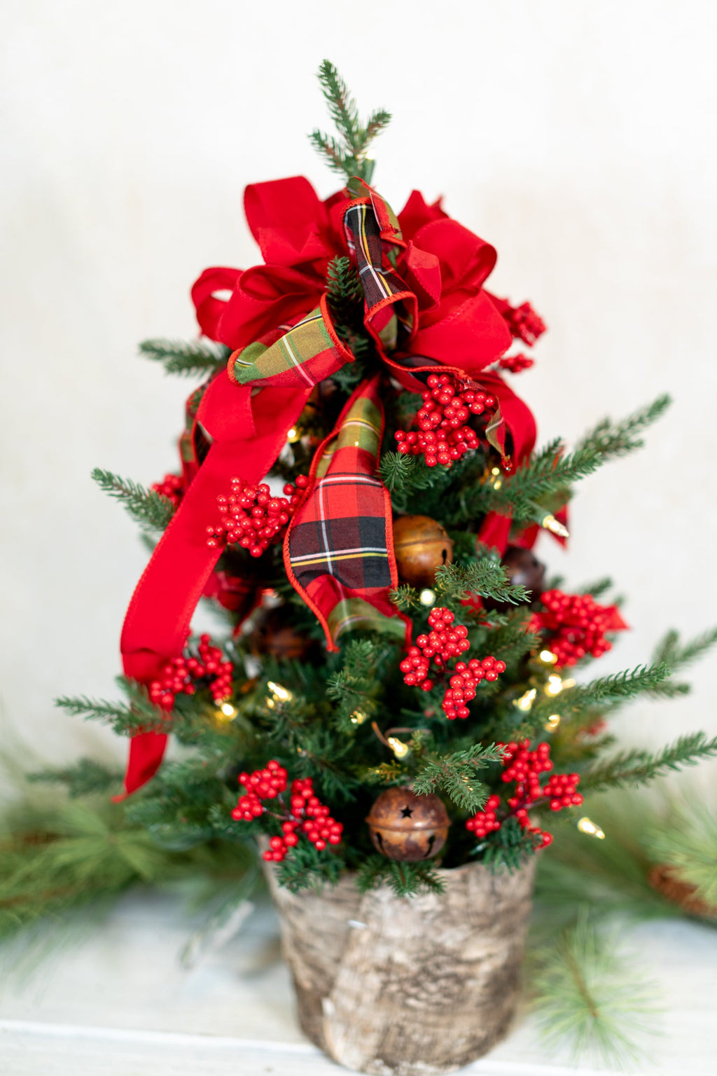2 ft. Jingle Bell Holiday Pre-Lit Decorated   Tree Branches Designs