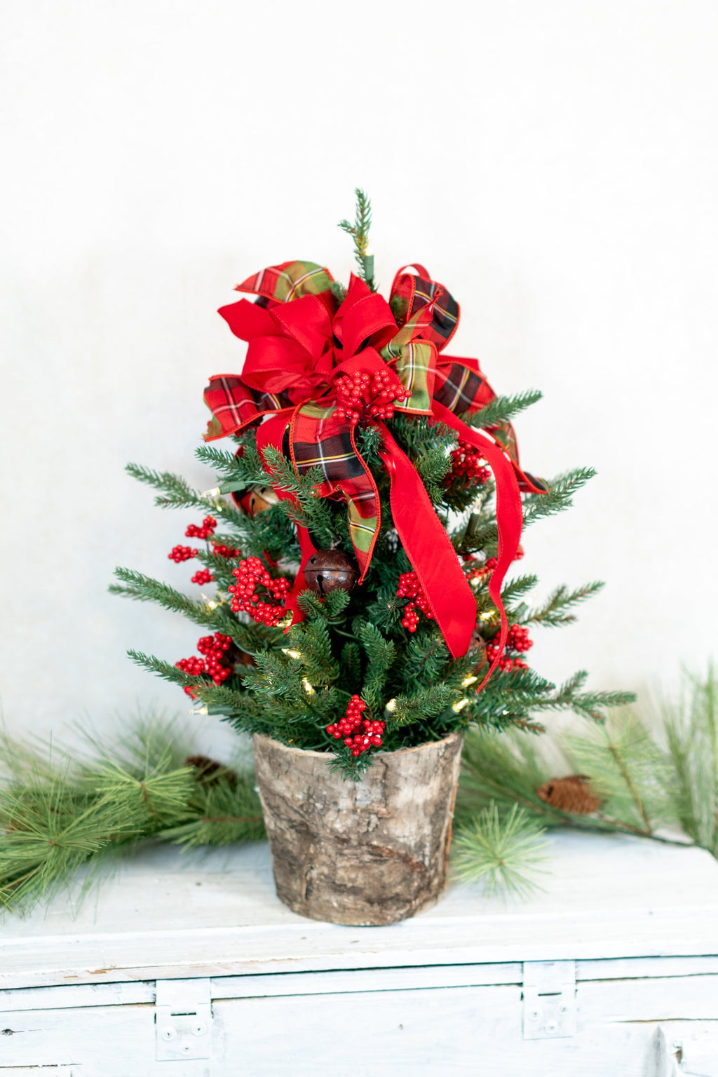 2 ft. Jingle Bell Holiday Pre-Lit Decorated   Tree Branches Designs