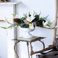 White Saucer Magnolia Elongated Centerpiece Drop In Branches Designs