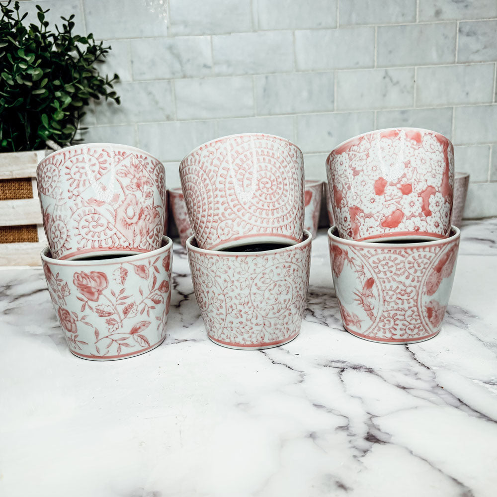 Mini Pink Cachepots Gia Roma