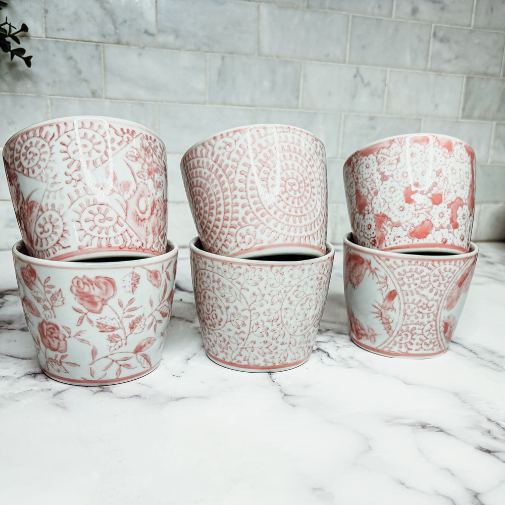 Mini Pink Cachepots Gia Roma