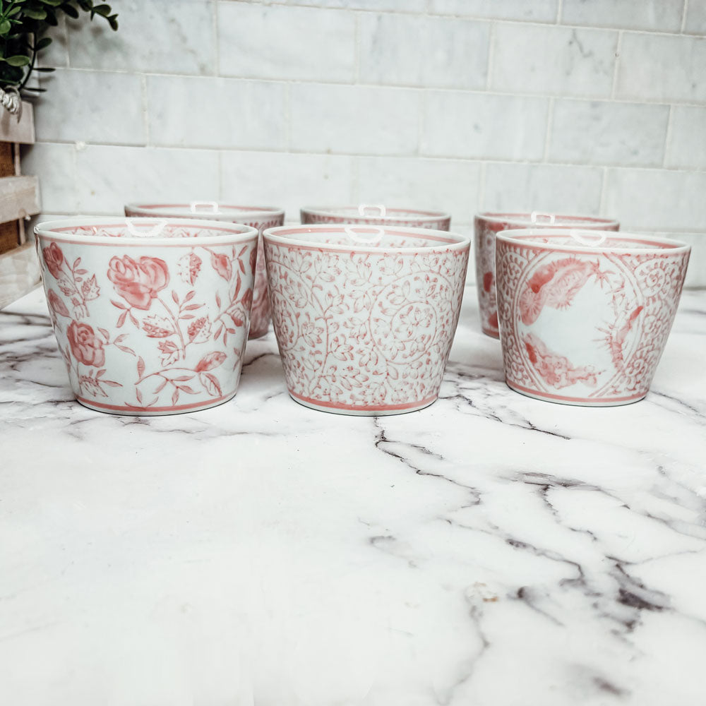 Mini Pink Cachepots Gia Roma