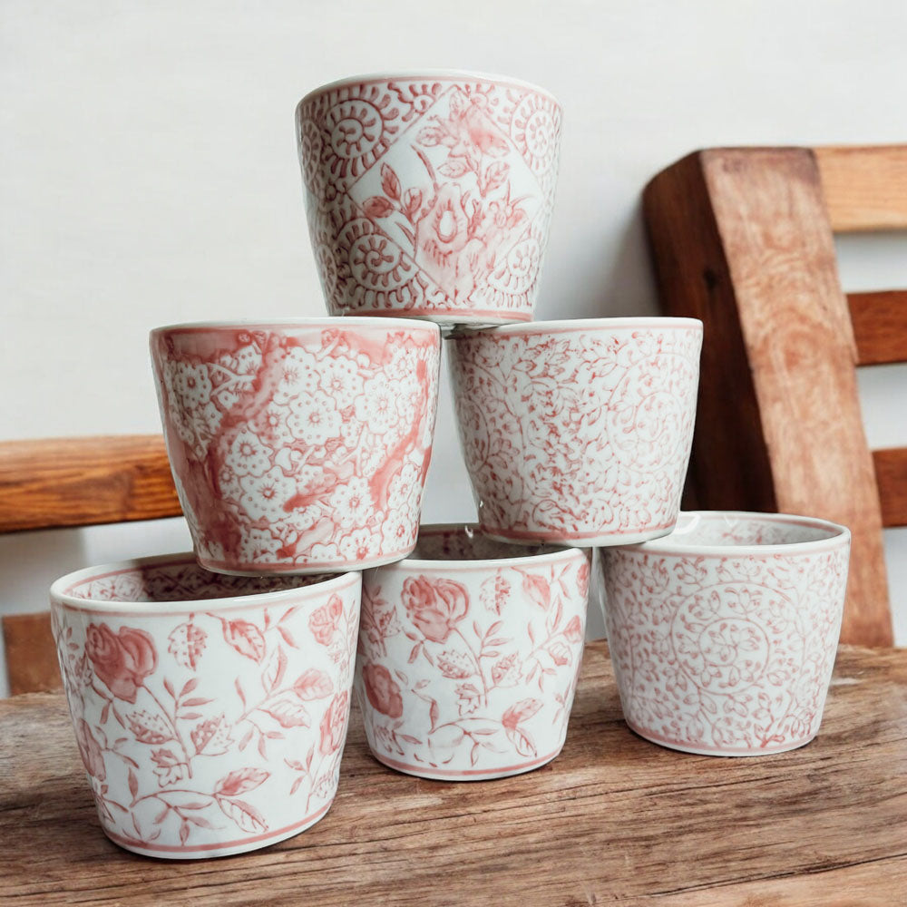 Mini Pink Cachepots Gia Roma
