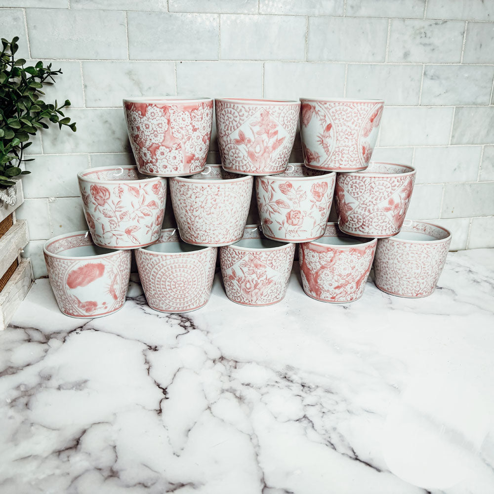 Mini Pink Cachepots Gia Roma