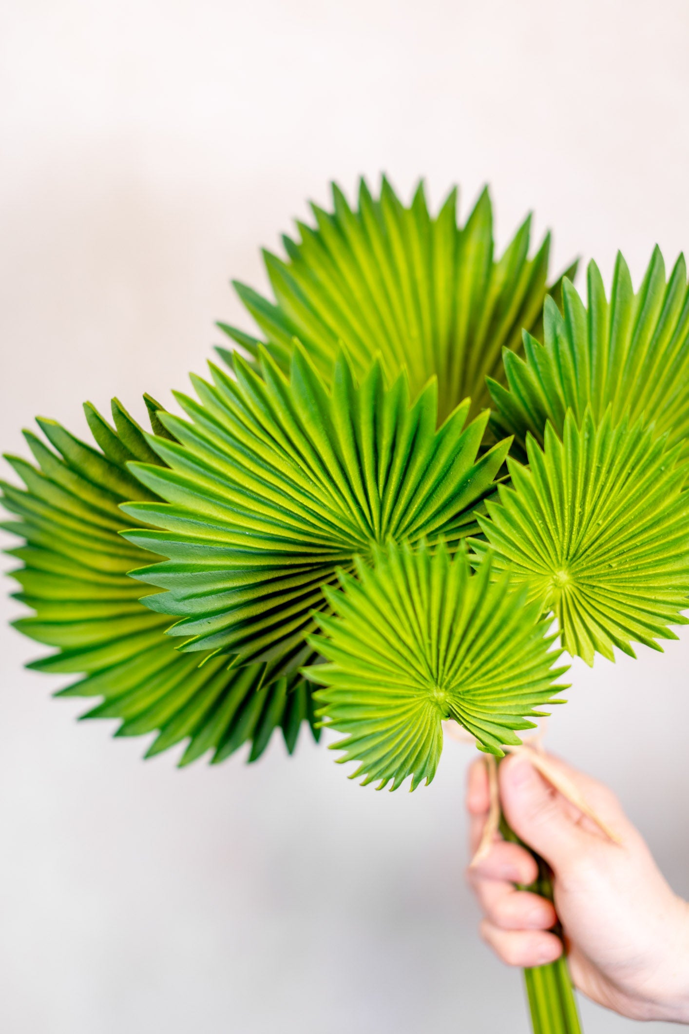 Fan Palm Leaf Bundle Real Touch Branches Designs