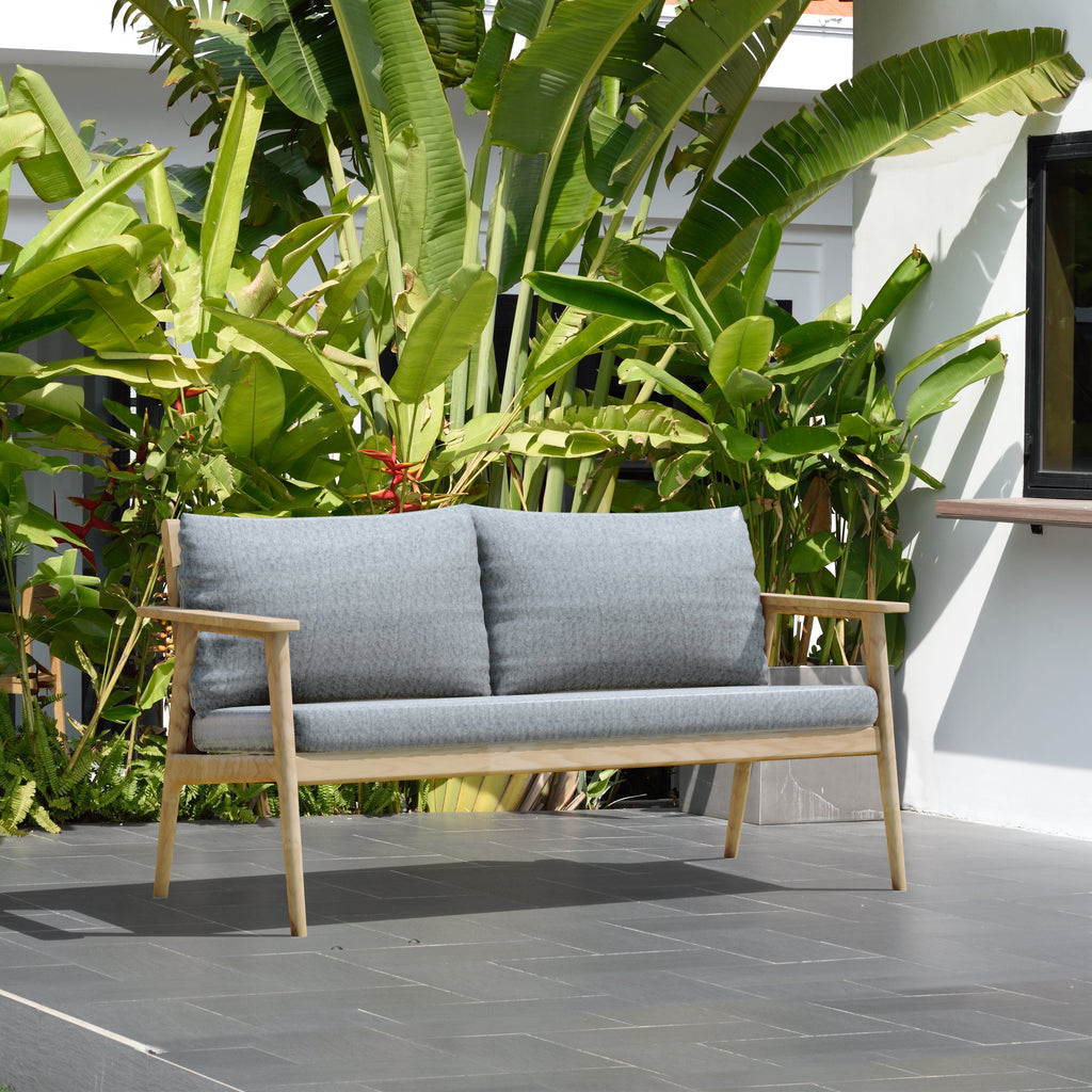 Eve FSC Teak Outdoor Conversation Set with Cushions LifestyleGarden US