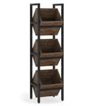 Rustic Farmhouse Industrial 3 Bin 36 Bottle Wine Rack Storage Display Shelf HomePacific