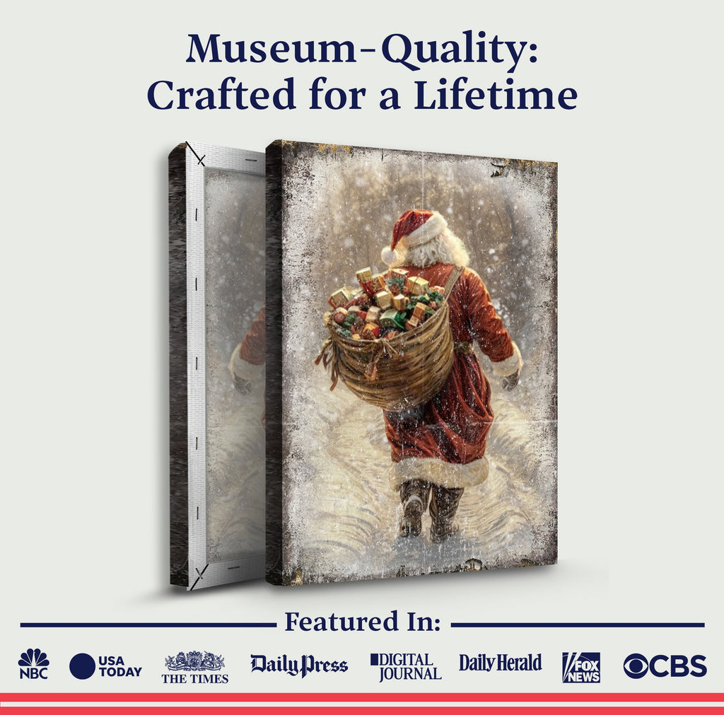 Vintage Christmas Santa Claus Wall Art II Tailored Canvases
