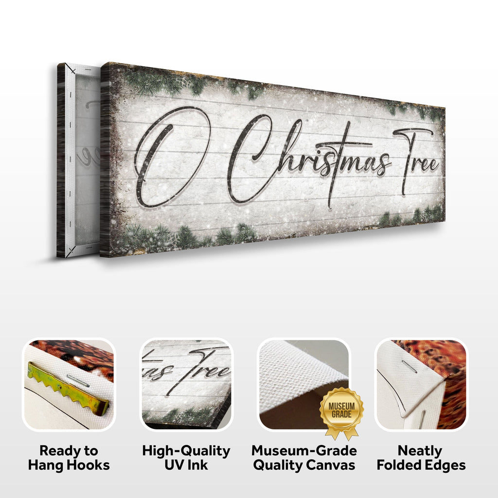 O Christmas Tree, Wood Christmas Sign Tailored Canvases