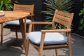 Jade Teak Stacking Armchair - Cushion Copen Blue LifestyleGarden US