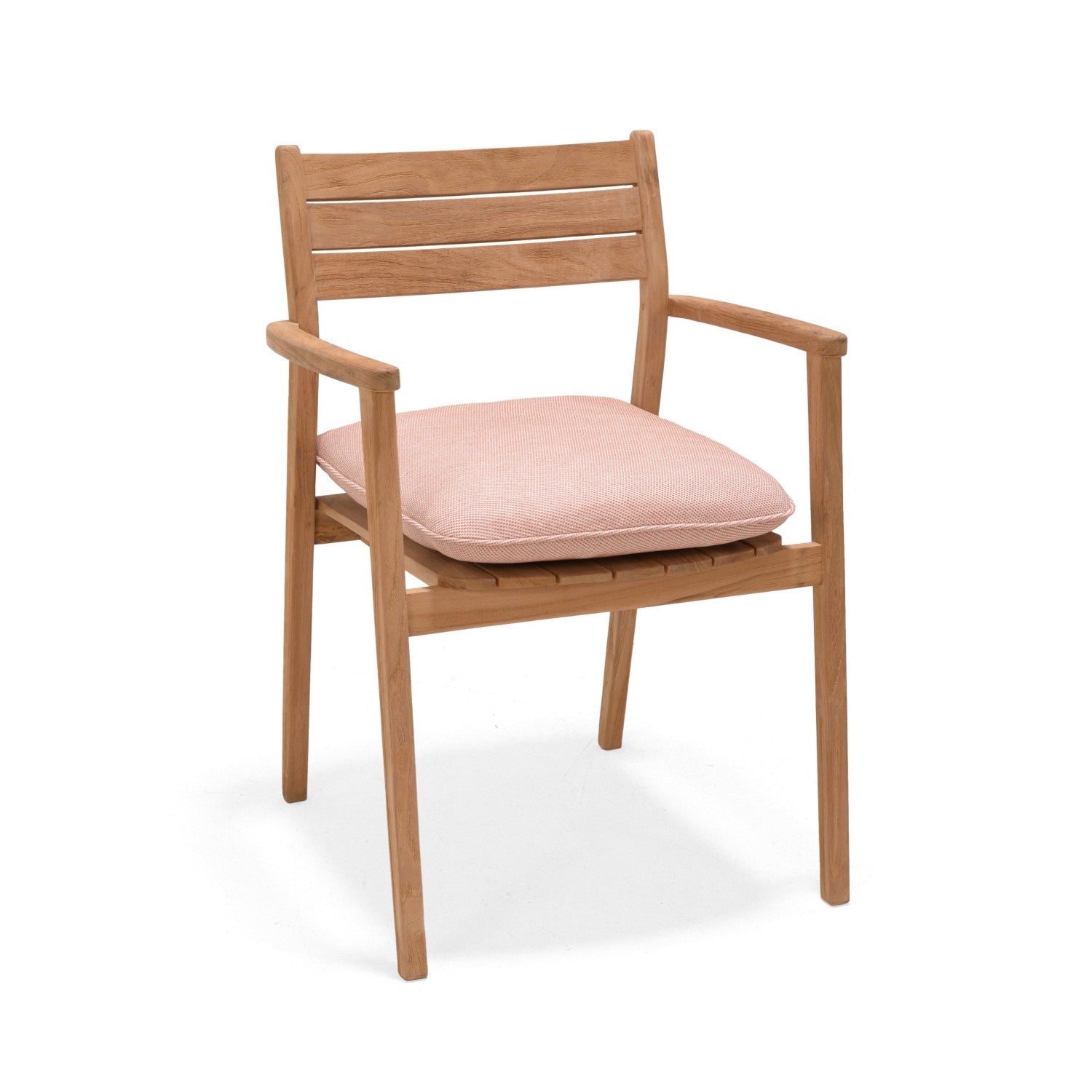 Jade Teak Stacking Armchair - Cushion Terracota LifestyleGarden US