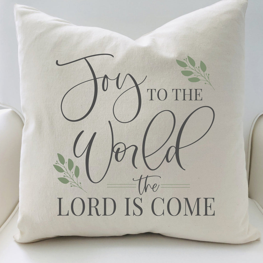 Joy to the World #4 Pillow Cover — Fits 18x18 Insert Cotton and Crate