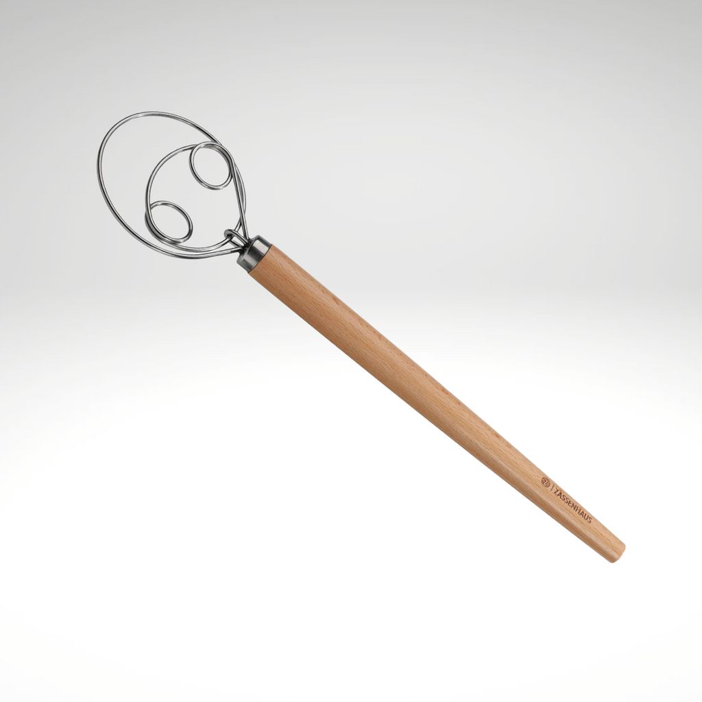 Danish Batter Whisk, Beechwood handle, 13.75" Küchenprofi USA