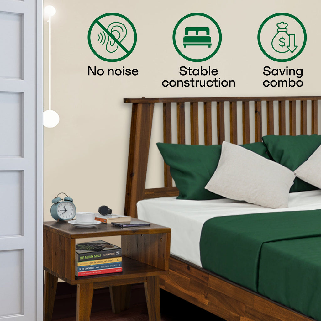 Kaylin Solid Wood Bed Frame Megsu