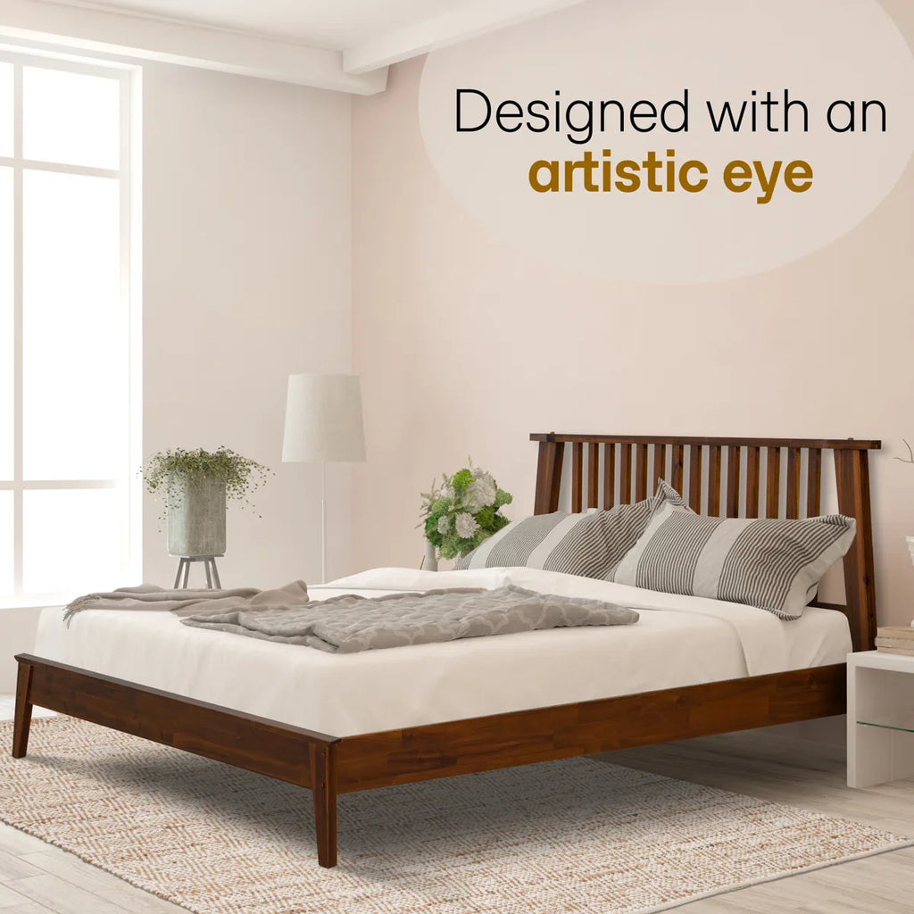 Kaylin Solid Wood Bed Frame Megsu