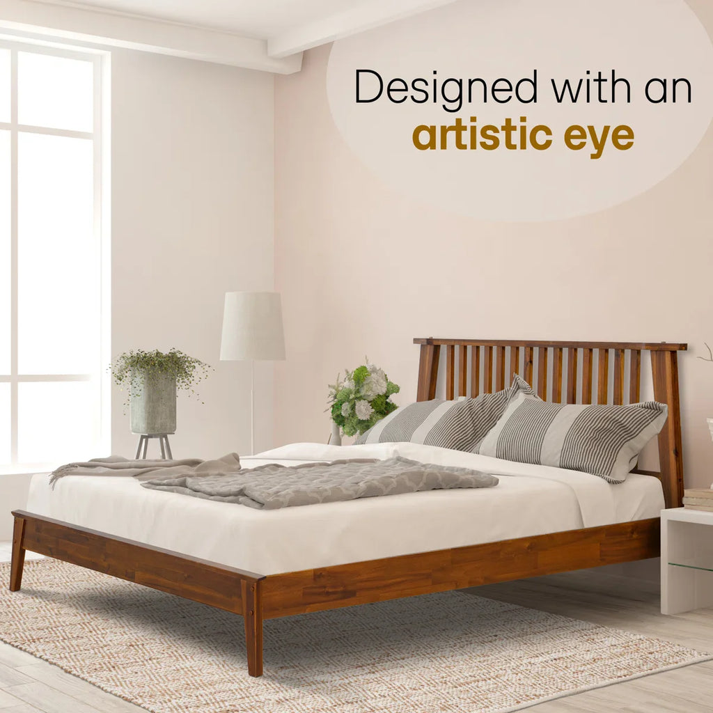 Kaylin Solid Wood Bed Frame Megsu