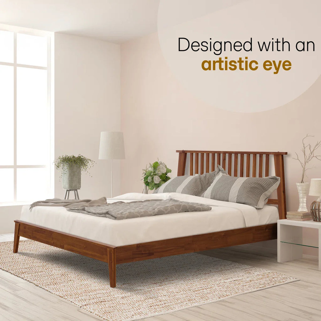 Kaylin Solid Wood Bed Frame Megsu