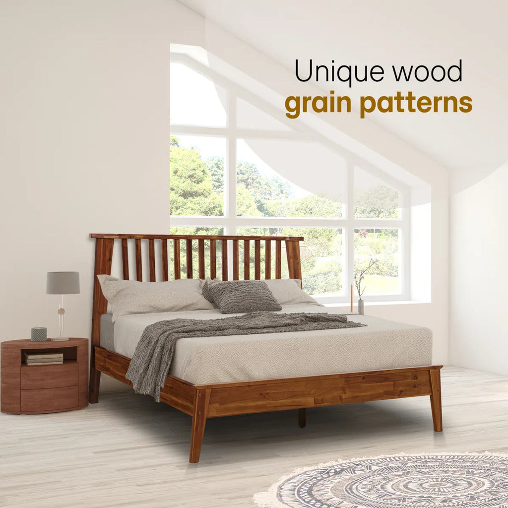 Kaylin Solid Wood Bed Frame Megsu