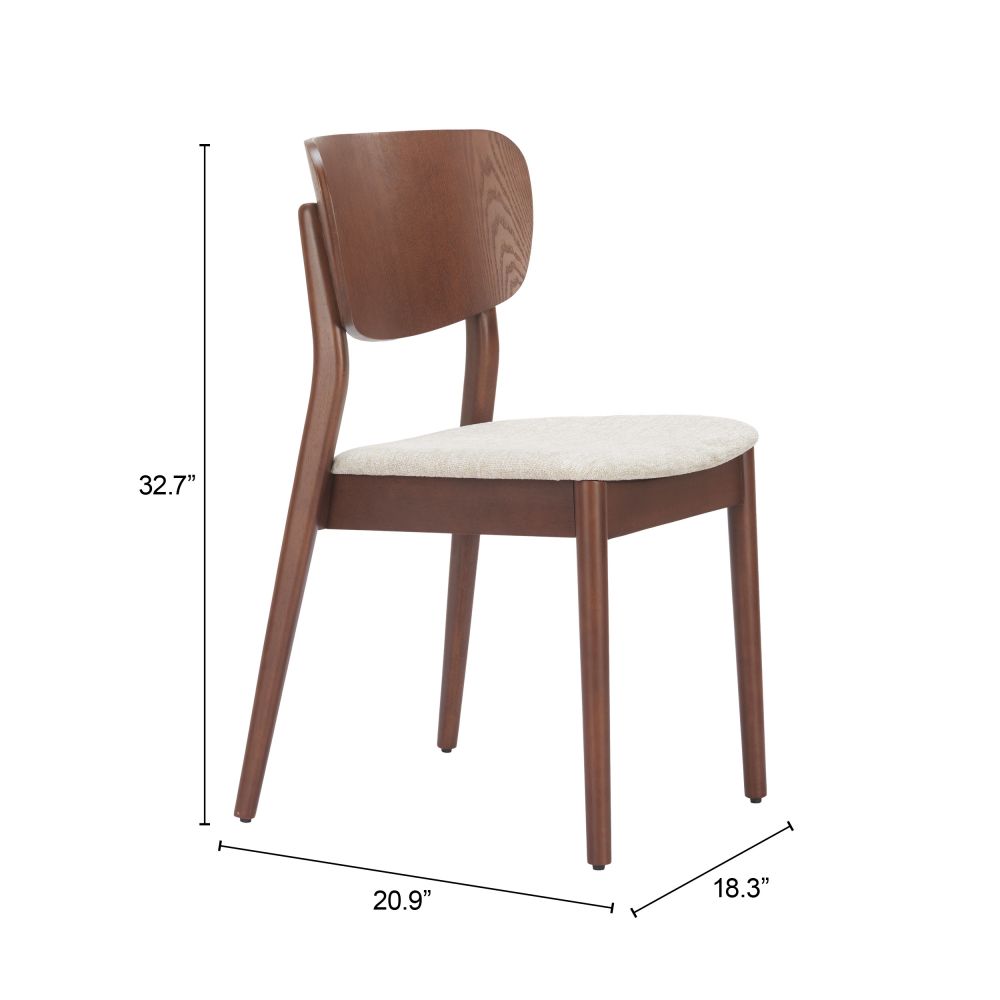 Kellua Fabric Armless Dining Chair 2PC