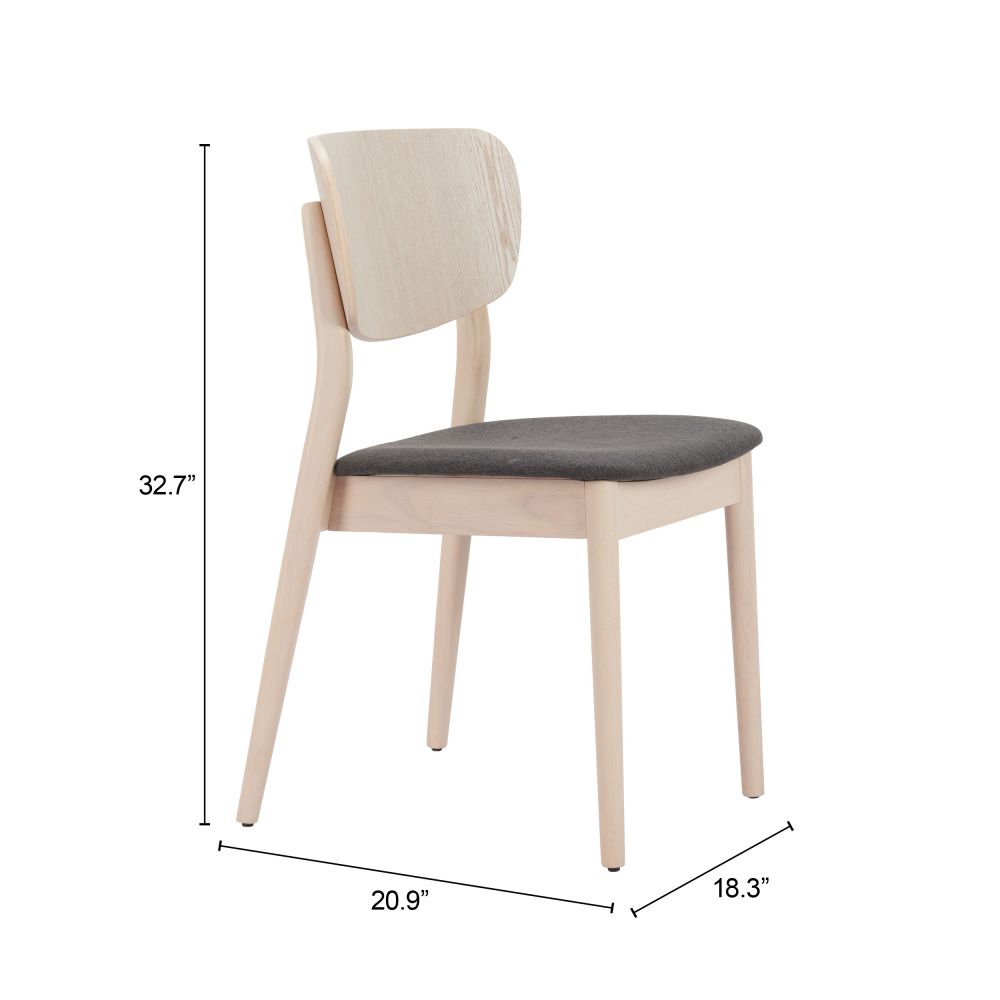 Kellua Fabric Armless Dining Chair 2PC
